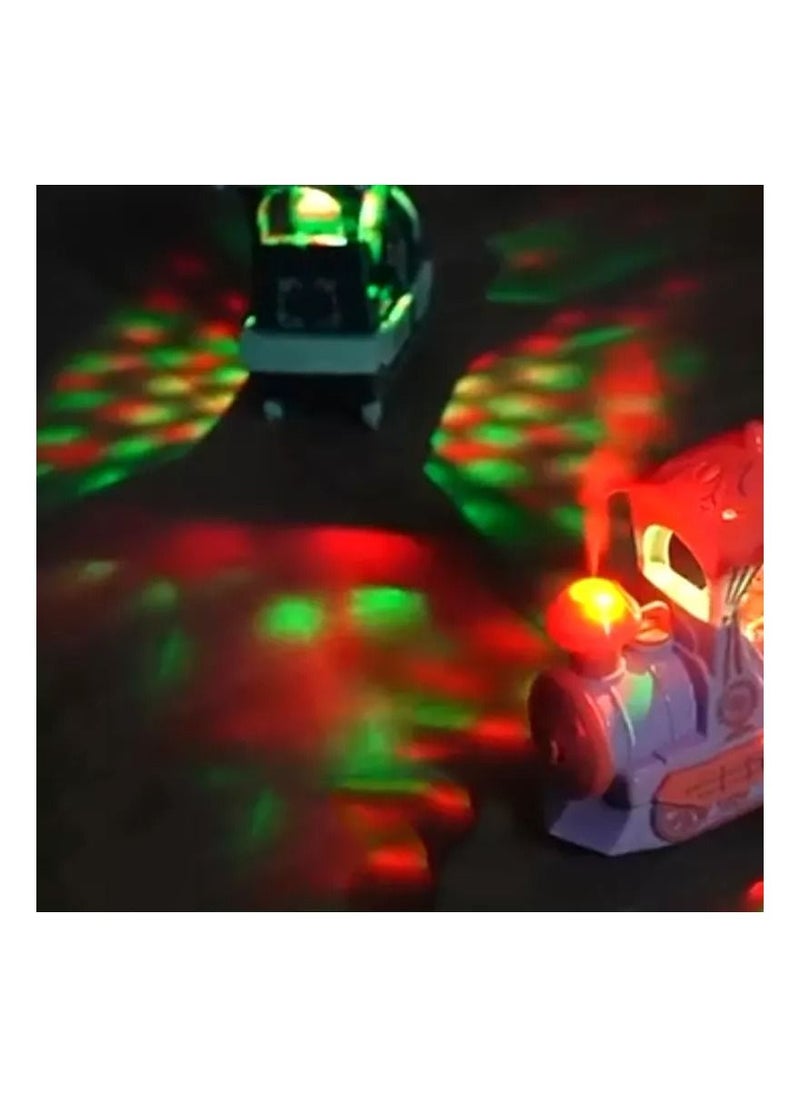 Rally LED Glowing Spray Smoke Train With Colorful Light Toy For Kids  - Image 2