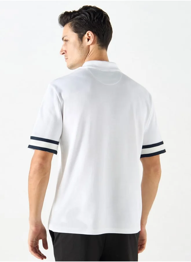 Iconic Iconic Solid Polo T-shirt with Short Sleeves