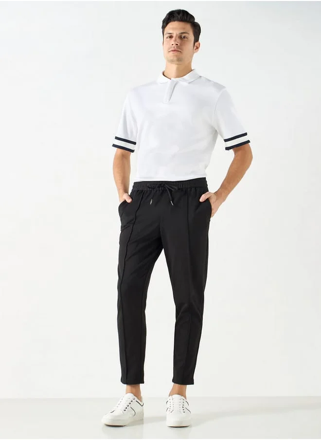Iconic Iconic Solid Polo T-shirt with Short Sleeves