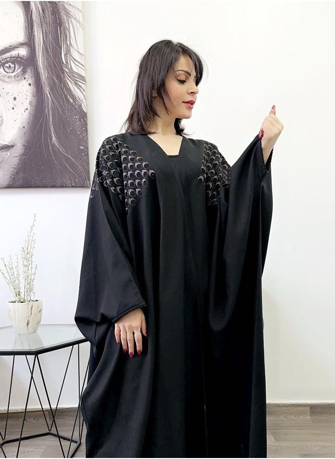 Abaya Round Neck stylish Abaya Button Clos Fleets Black - pzsku/Z5A5AA6ABF6D02FAB677CZ/45/_/1709708598/26fec6cc-7813-47fd-b645-26e4c2b3bbbf