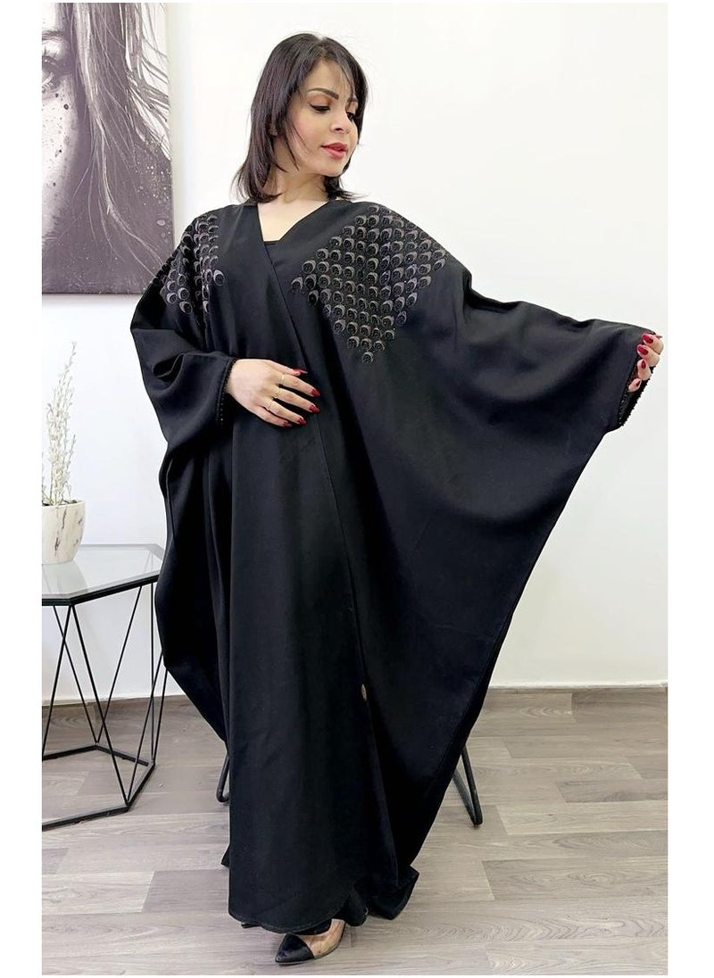 Abaya Round Neck stylish Abaya Button Clos Fleets Black - pzsku/Z5A5AA6ABF6D02FAB677CZ/45/_/1709708598/49f43969-a4f0-4edd-b8bb-7f363fec8f8b