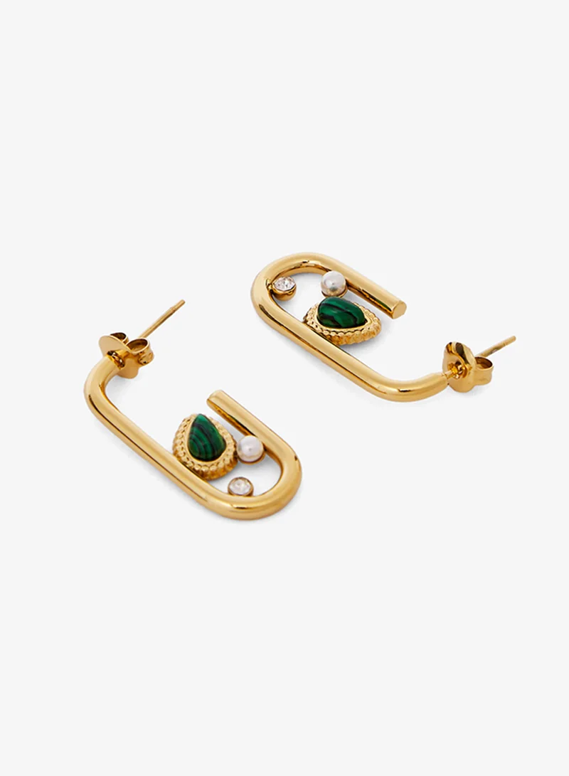 ايلا Gold Statement Earrings