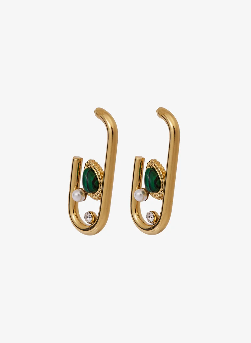ايلا Gold Statement Earrings