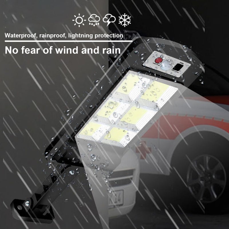 LED Solar Street Lights,Waterproof Intelligent Light Control System Adjustable Bracket Remote Sensing with 3 Modes for Garden, Street, Deck, Fence, Patio, Path - Image 5