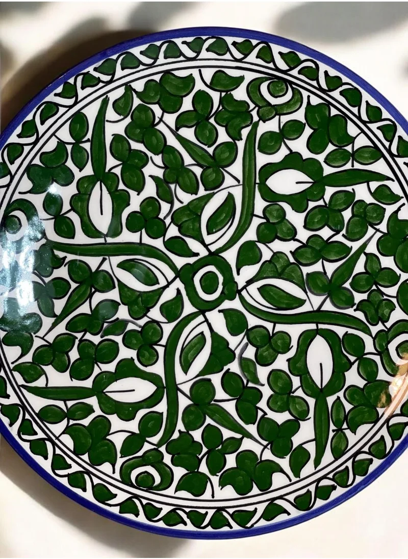 تادارت Flower Ceramic Plate size 28cm