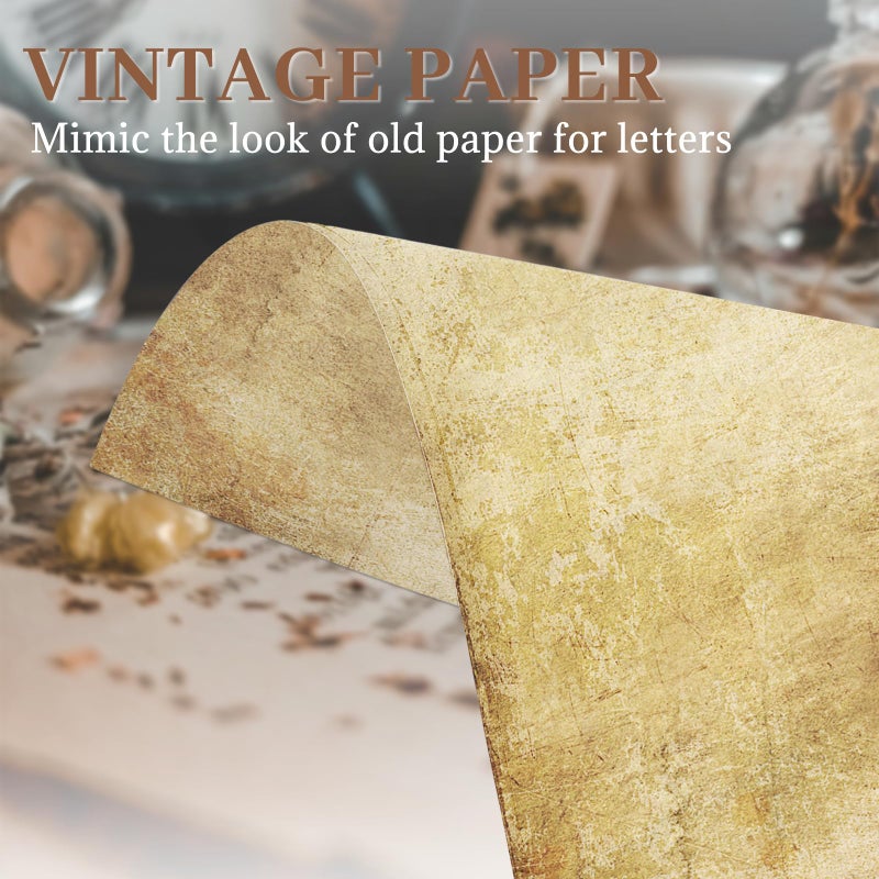 Goefun Vintage Stationery Paper, Parchment Printer Paper 8.5 x 11, 100 Sheets Aged Stationery for Letter Writing, Certificates, Diplomas, Resumes, Craftsï¼ˆ100 GSMï¼‰ - Image 3