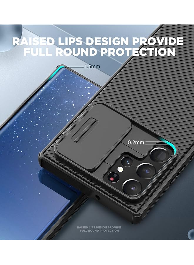 إيروريكس غطاء حافظة متوافق مع هاتف Samsung Galaxy S22 Ultra، غطاء حماية متطور مع غطاء كاميرا منزلقة، غطاء حماية رفيع لهاتف Galaxy S22 Ultra S22 Ultra باللون الأسود - Image 5