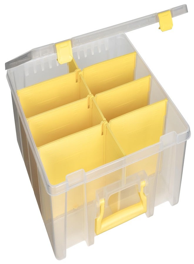 ArtBin 6990JY Super Satchel Double Deep Compartment Box - Art Storage with 8 Removable Compartments, Smart Closure for Craft Supplies (Yellow- Pack of 1) - Image 2