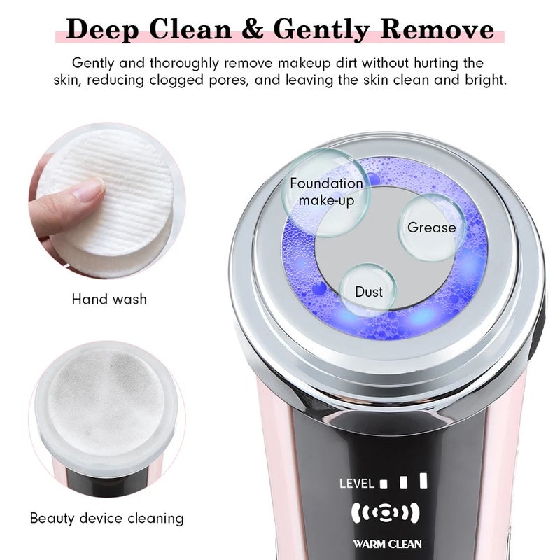 HailiCare 5 In 1 Electric Facial Massage Device Color Clean Face Skin Beauty Machine Warm Cleansing Care Tool Facial Massager - Image 5