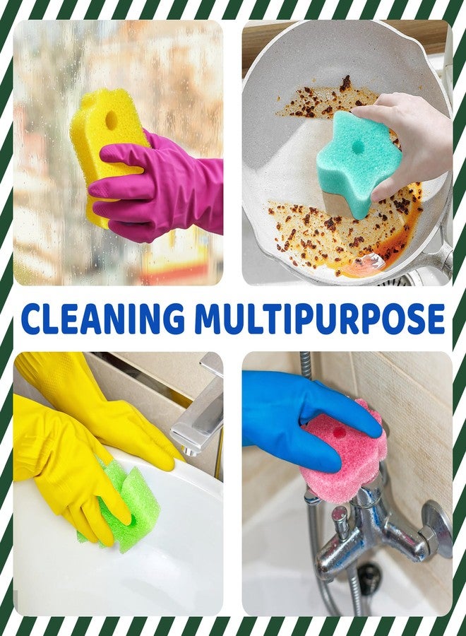 kickleen 4 Pack Kickleen Scrub Color Sponge with Suction Hanger,Non-Scratch, Multipurpose Dish Cleaning Temperature Controlled Decor Christmas Sponge for Kitchen, Bathroom - Image 5