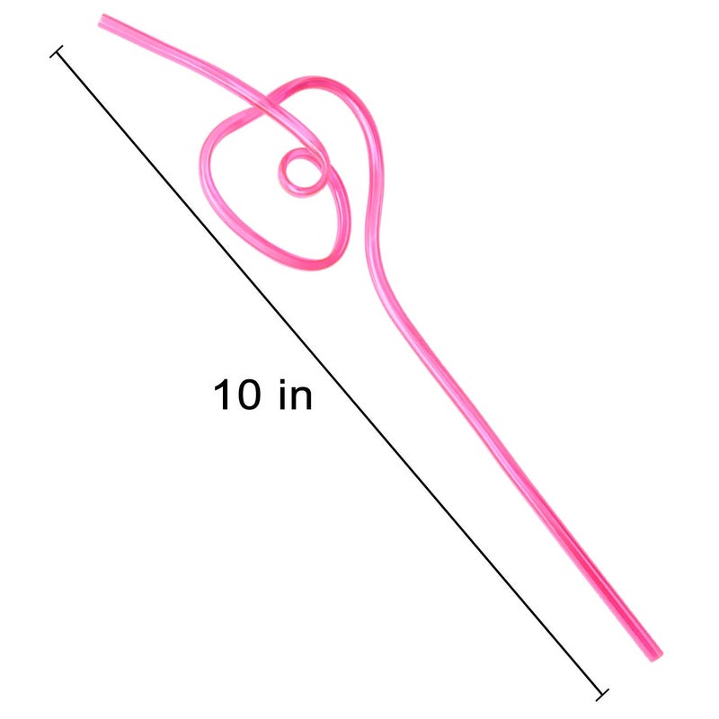 3omething New Valentines Day Party Supplies Straws - V-DAY Drinking Plastic Crazy Loop Straw School Favors 36Ct - Image 5