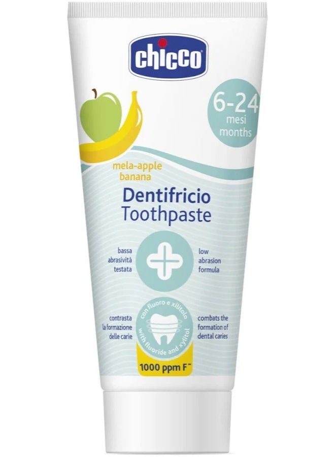 Chicco Apple-Banana Toothpaste 6-24m 50ml - Image 1
