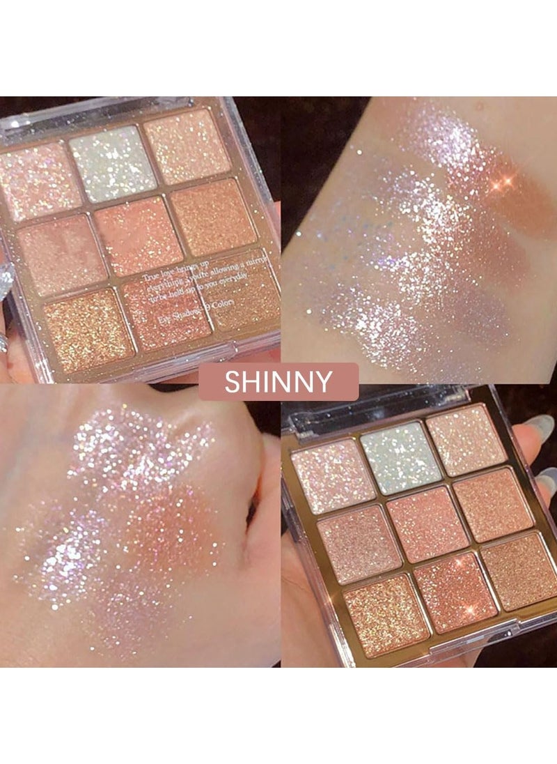 9Colors Eye Shadow Palette Makeup,Pink White Purple Gold Glitter&Shimmer&Sparkle Eyeshadow Palette,Warm Pastel Sparkly Eyeshadow Palette Highly Pigmented Naturing-Looking Long Lasting Waterproof - pzsku/Z5A5B197B7E331AE9ADA6Z/45/_/1716283734/3a75fa71-ffaf-4a15-8a63-6c5eb8d2b0ea