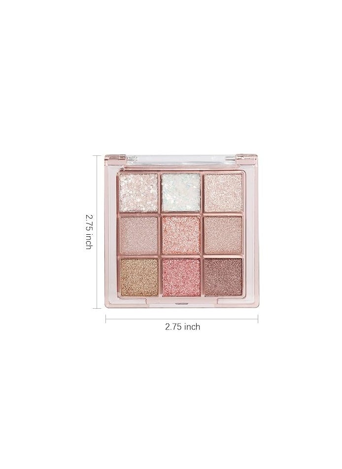 9Colors Eye Shadow Palette Makeup,Pink White Purple Gold Glitter&Shimmer&Sparkle Eyeshadow Palette,Warm Pastel Sparkly Eyeshadow Palette Highly Pigmented Naturing-Looking Long Lasting Waterproof - pzsku/Z5A5B197B7E331AE9ADA6Z/45/_/1716283738/20bca42e-45f7-4caa-bd80-df5f995db907