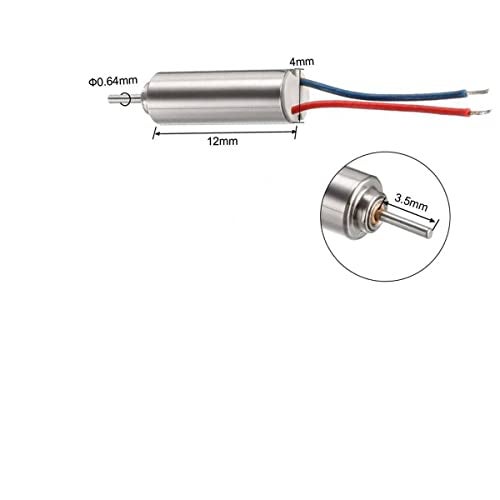 JING DC 1.5-3.7V 66000RPM Coreless Micro DC Motor 4mmx12mm for Airplane Model RC Toys - (10 Pcs) - Image 5