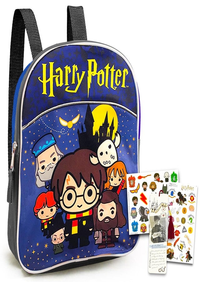 هاري بوتر مجموعة حقائب ظهر هاري بوتر ~ مجموعة من 4 قطع مع حقيبة ظهر صغيرة مقاس 11 بوصة مليئة بالوشوم والملصقات وغيرها من اللوازم المدرسية - Image 1