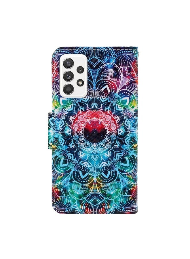 Case Cover For Samsung Galaxy A23 5G Colored Drawing Pattern Flip Leather Case(Mandala)
