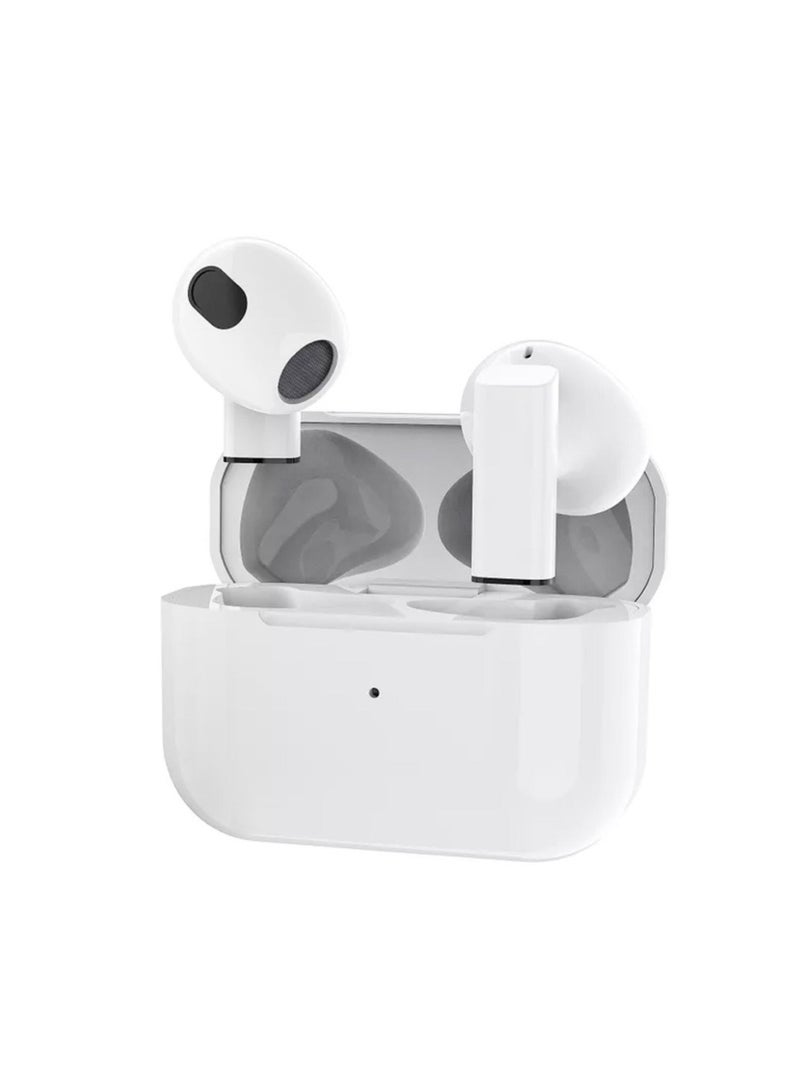 موديو سماعات أذن K6 Mini اللاسلكية الحقيقية - بيضاء، مريحة داخل الأذن، بلوتوث 5.1، تحكم باللمس، عزل للضوضاء، عمر بطارية طويل، تصميم محمول، صوت عالي الجودة للموسيقى والمكالمات - Image 1