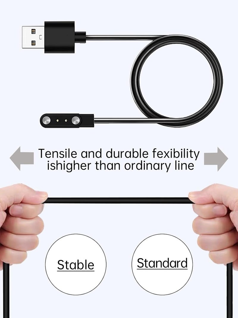 WUNIAK Charging Cable for LIGE Military Smart Watches, Magnetic USB Flexible Charging Cable Accessories for LIGE Military Smart Watches,(2 Pack) - Image 5