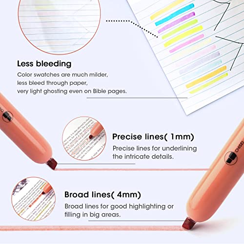 WRITECH Retractable Highlighters Assorted Colors: Chisel Tip Click Aesthetic Highlighter Marker Pens Pack Multi Colored Ink No Bleed Smear for Highlighting Journaling (6ct Neon) - Image 5