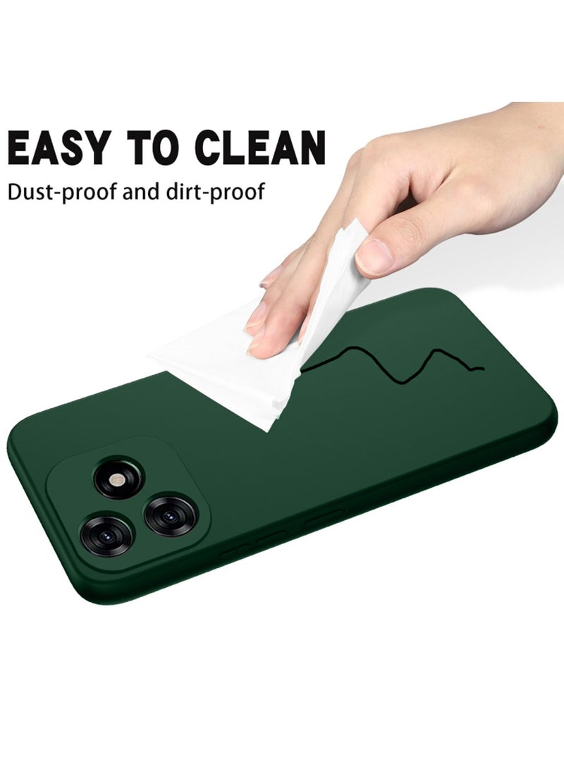 دبليو تيك شاومي ريدمي نوت 14 5 جي 2024 غطاء غطاء سيليكون سائل ناعم ممتاز - أخضر غامق - Image 3