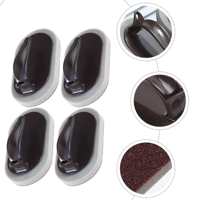 Heavy Duty Emery Sponge Brush 5Pcs Set with Handle for Pot Tableware Cleaning - Image 4