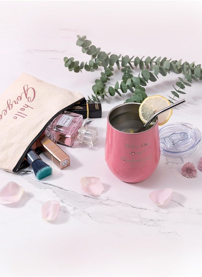 Arabest Wedding/Birthday Gift Set for Bride & Teen Girl - Pink Luxury Box with Custom Tumbler, Candle & Eye Mask (Ramadan Gift for Her)  - Image 4