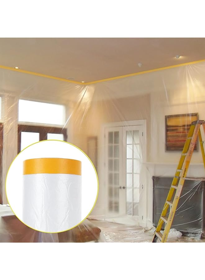 إيروريكس فيلم مقاوم للغبار لتغطية الأثاث، فيلم أريكة، غطاء سرير، 4*25 متر، مناسب للأثاث، منع الغبار، الديكور الهندسي، طلاء مقاوم للرذاذ، شريط لاصق للسيارة - Image 4