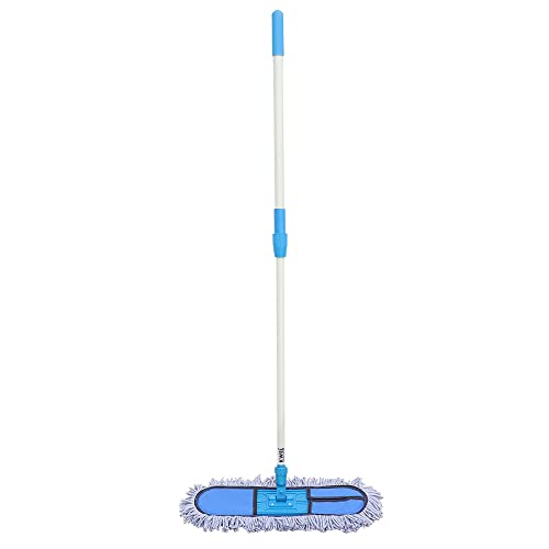 KWEL Wet and Dry Cotton Pad Floor Mop with Telescopic Long Handle Suitable for All Types of Floor (18 Inch) - Image 1