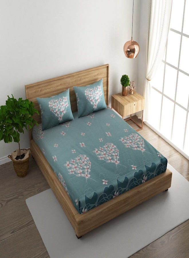 ريشا هوم 3-Piece Queen Size Polyester Bedsheet Set – Premium Collection with 2 Pillow Covers - Image 2