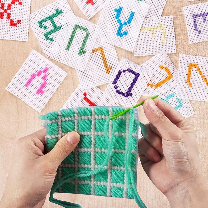 Allazone Plastic Mesh Canvas Sheets for Embroidery - 53 PCs, Square Mesh, Knit & Crochet Projects - Image 5