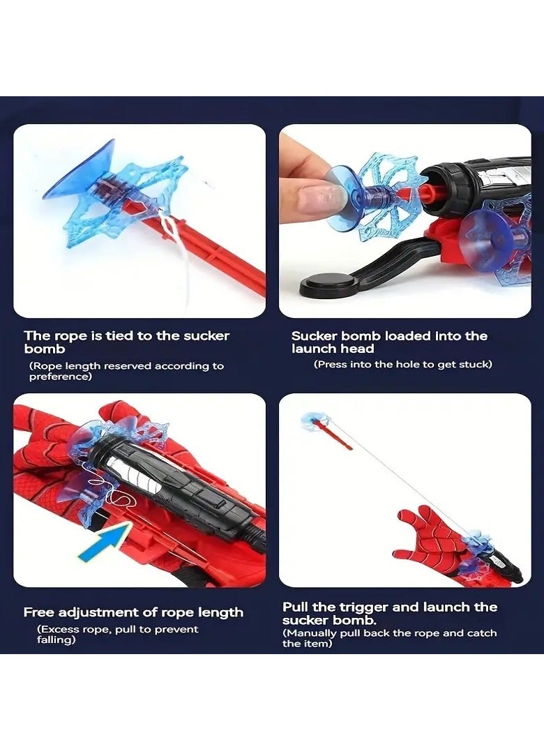Spider Web Shooter Toy for Kids, 5-8M Long Range, Realistic Web-Slinging, Soft Suction Cup Darts, Fun & Safe Interactive Play, Superhero Role-Playing for Boys and Girls  - Image 4