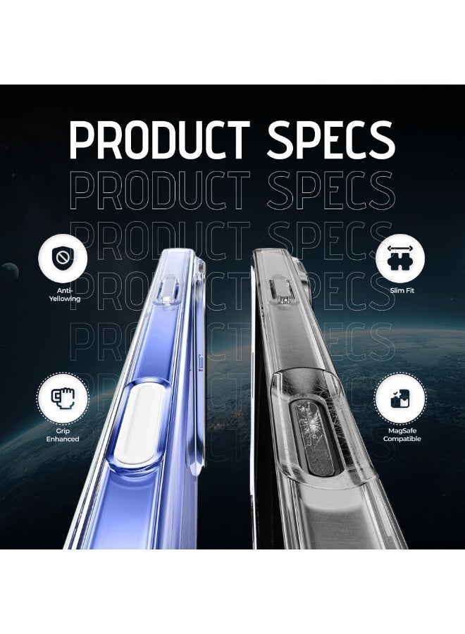 راكسوم جراب حماية شفاف لهاتف آيفون 16 مزود بتقنية MagSafe، وزر تحكم بالكاميرا، وحامل مدمج، متوافق مع MagSafe، وحامل كاميرا مدمج. - Image 3