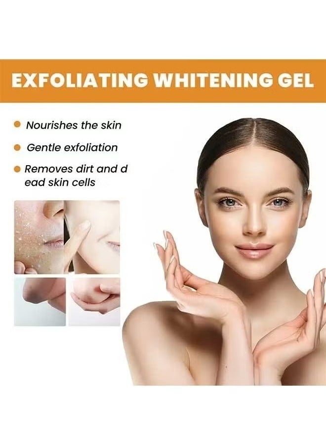 Jaysuing Orange Exfoliating Whitening Gel 50g, Mildly Exfoliate, Moisturize and Brighten Skin, Improve Skin Condition, Suitable for All Skin Types, Exfoliating Gel Scrub - Image 2