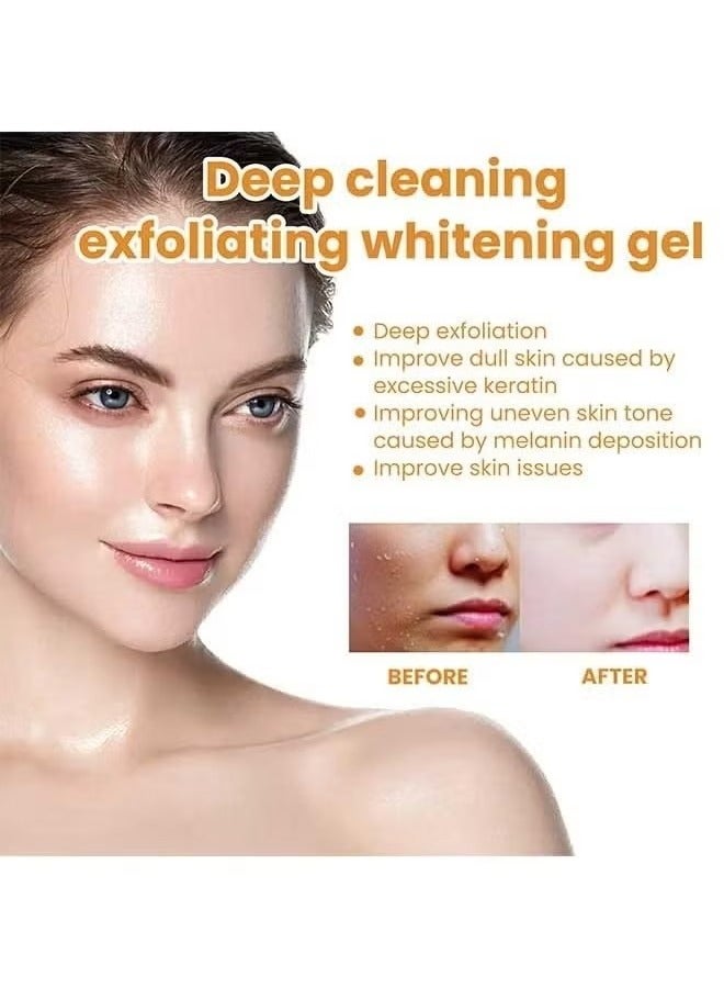 Jaysuing Orange Exfoliating Whitening Gel 50g, Mildly Exfoliate, Moisturize and Brighten Skin, Improve Skin Condition, Suitable for All Skin Types, Exfoliating Gel Scrub - Image 3