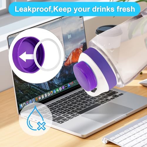 gocola Lid for Cirkul Water Bottle - 4 Pack Cap Lid Replacements Compatible with Cirkul, Fits Cirkul Flavor Cartridges, Essential Accessories for Plastic and Stainless Steel Water Bottles - Image 3