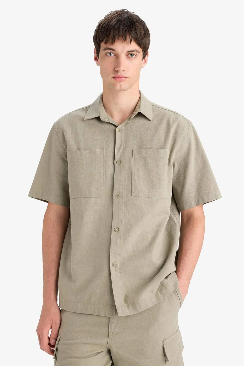 ديفاكتو Relax Fit Summer Short Sleeve Shirt