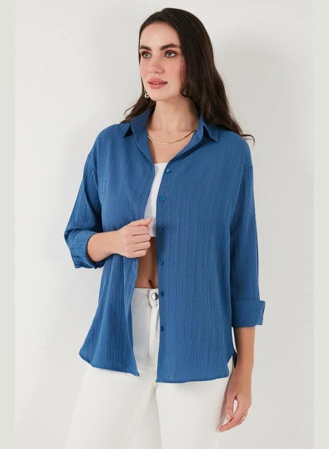 Lela Lela Regular Fit Long Sleeve Textured Shirt Women's SHIRT 6772799