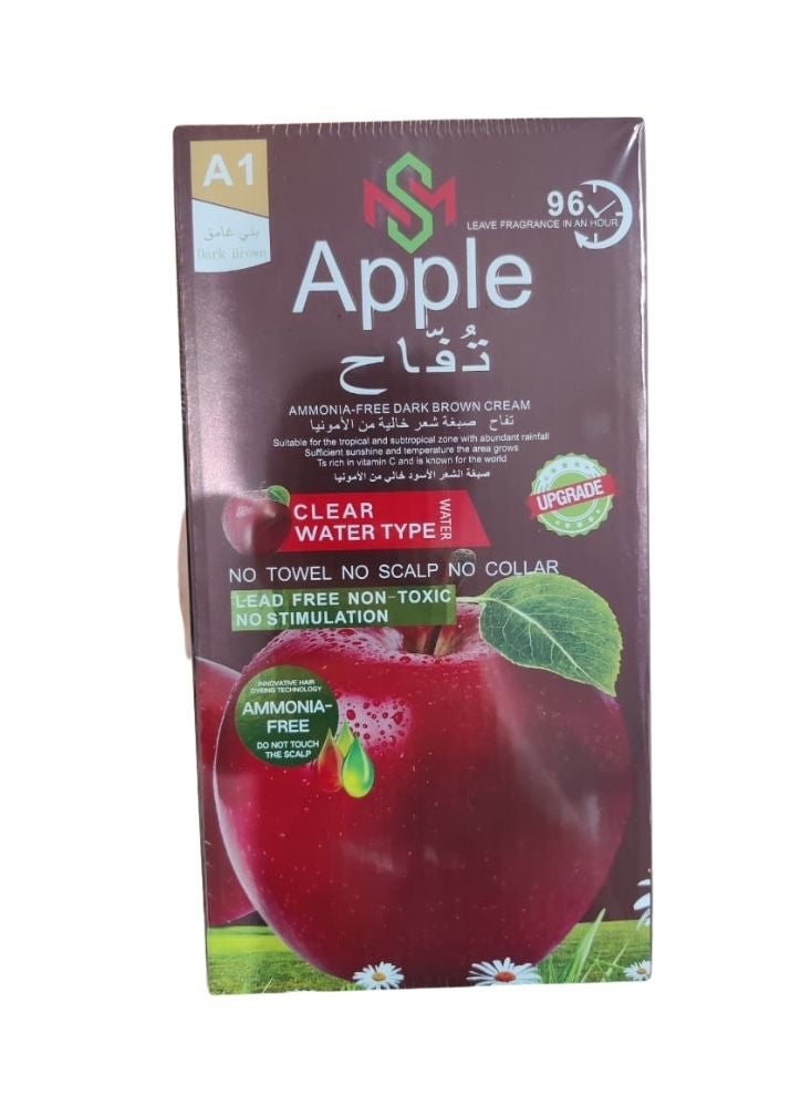 Apple Ammonia Free Dark Brown Hair Cream - Image 1