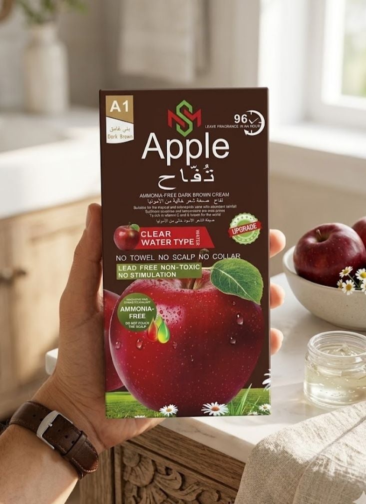 Apple Ammonia Free Dark Brown Hair Cream - Image 2