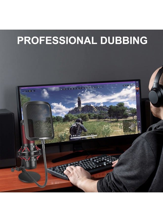 Aokeo Professional Microphone Metal Pop Filter Mask Shield For Blue Yeti,HyperX QuadCast and Any Other Microphone,Mic Wind Pop Screen With a Flexible 360° Gooseneck Clip Stabilizing Arm - Image 5