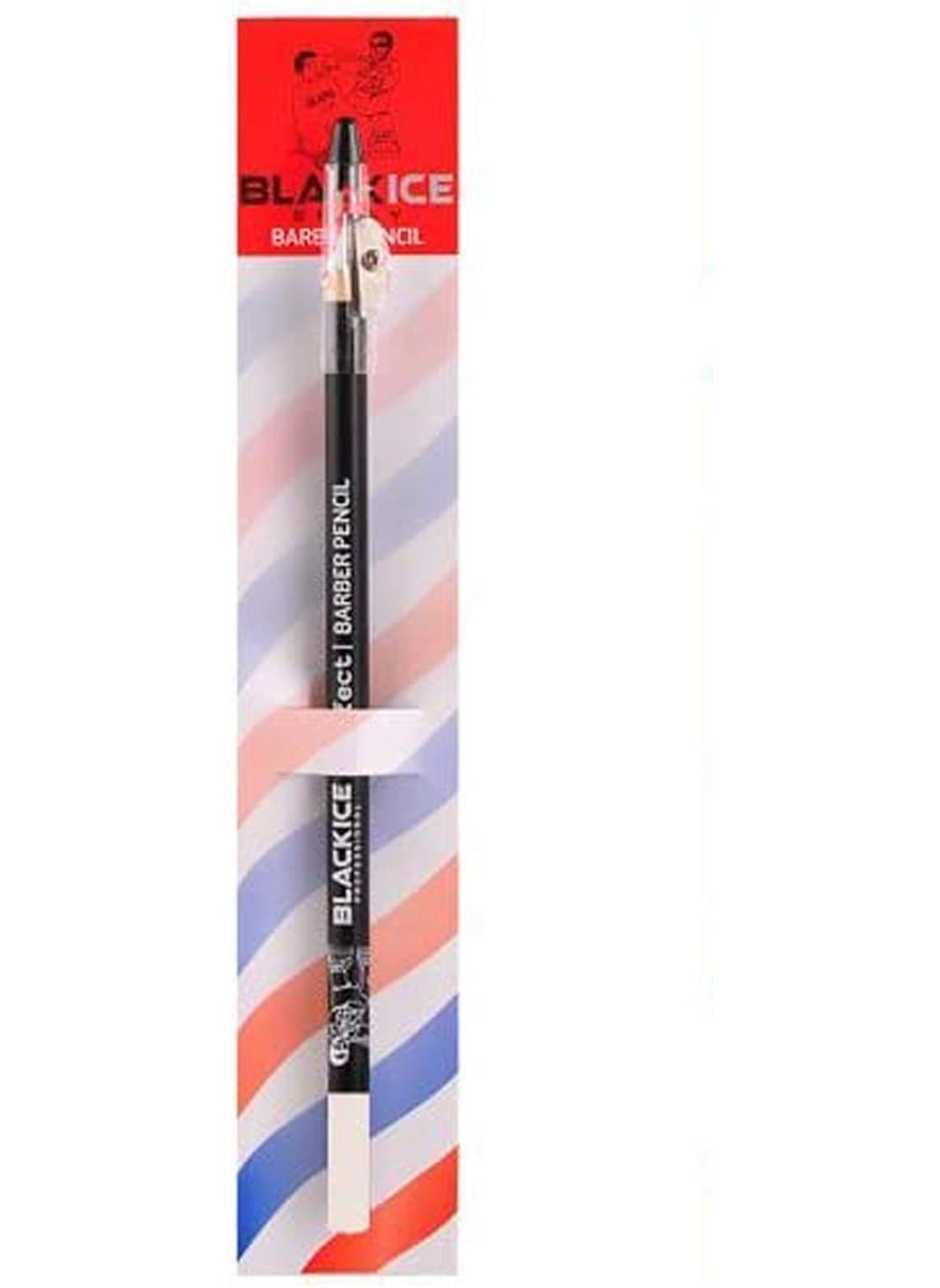 Black Ice Black Ice Barber Hair Pencil Tracing Tool for Beard, Hairline & Goatee - Outliner Detailing for Haircut Styling & Shaping - Grooming Guide Barber Supplies (White) 