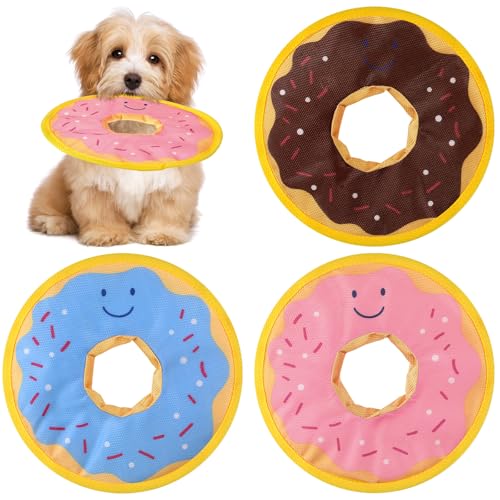 Suilung 3 Pcs Floating Dog Toys Durable Oxford Fabric Dog Water Toy Donut Pet Pool Toys for Small Medium Puppy Dogs Outdoor Summer Pool Interactive Playing Fetch - Image 1