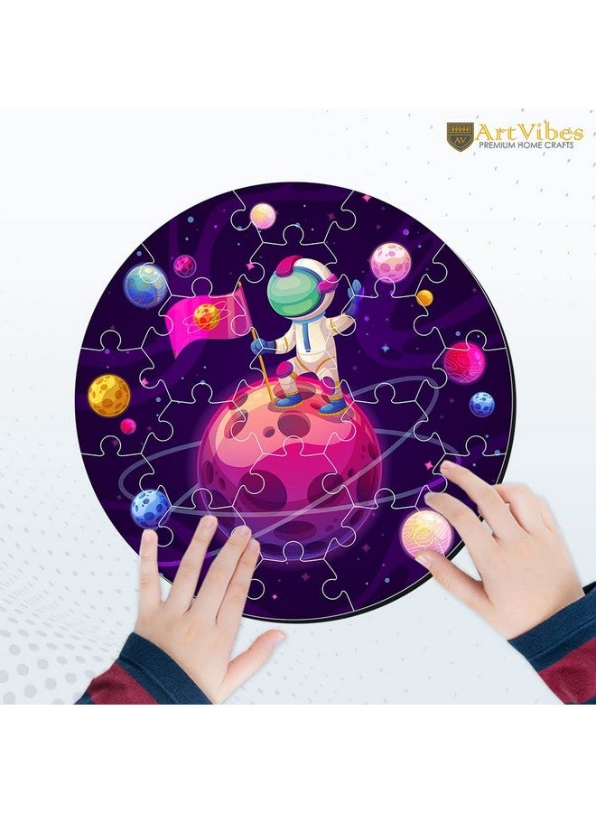 Artvibes Artvibes Wooden Premium Astronaut on The Planet Puzzles for Kids | Puzzles for Kids Age 2 and 3 | 19 Piece Puzzles | Toddlers Wooden Puzzle | Fun Learning Brain Booster for Little Champions (PZ_703N)  - Image 3