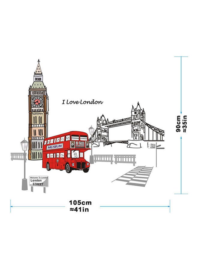 نيبمينينت ملصق حائط يمثل معالم مدينة لندن متعدد الألوان 60x90سنتيمتر - Image 3