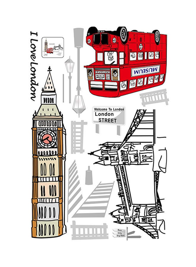 نيبمينينت ملصق حائط يمثل معالم مدينة لندن متعدد الألوان 60x90سنتيمتر - Image 2