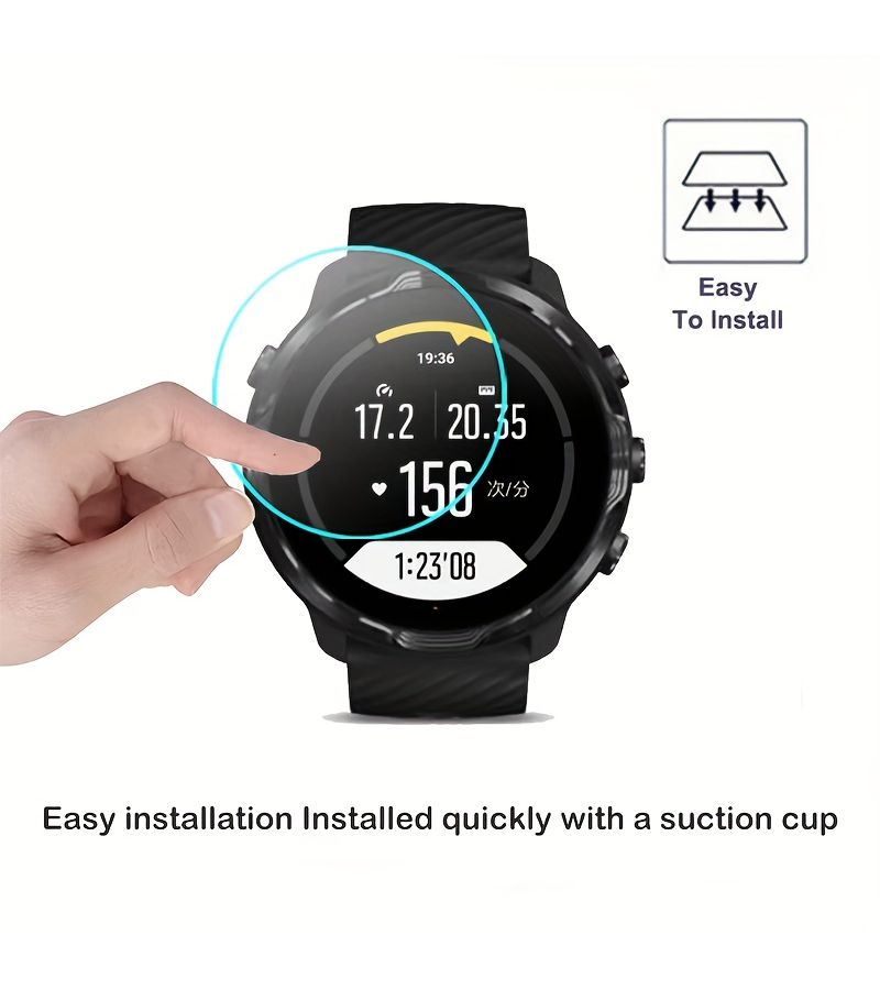 4pcs Smart Watch Tempered Glass Protective Film 40mm Diameter Round - Image 5