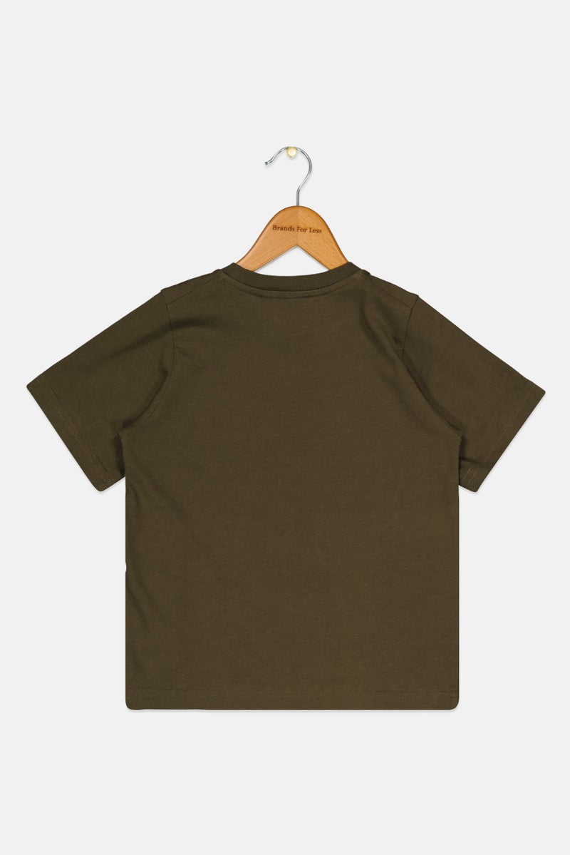 DSQUARED2 Toddlers Boy Short Sleeves Brand Logo T-Shirt, Dark Olive - Image 2