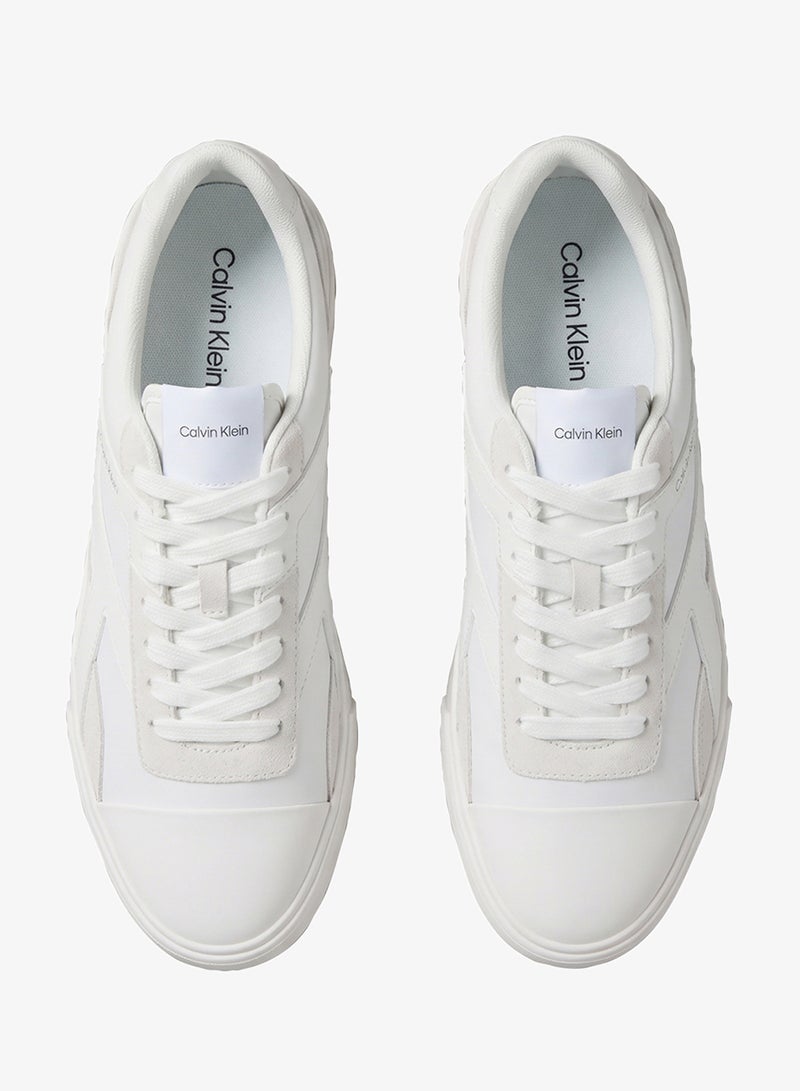 CALVIN KLEIN Stripe Vulcanised Leather Sneakers - Image 5