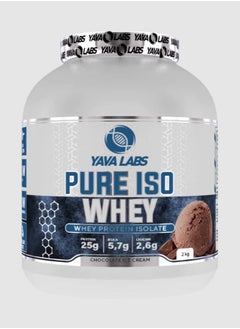 Yava Labs Pure ISO Grade A Whey Protein Isolate Promotes Building Growth, Repair, Muscle Mass, and Recovery Pre and Post Intense Workouts , chocolate ice cream Flavor Low Carb And Fat
